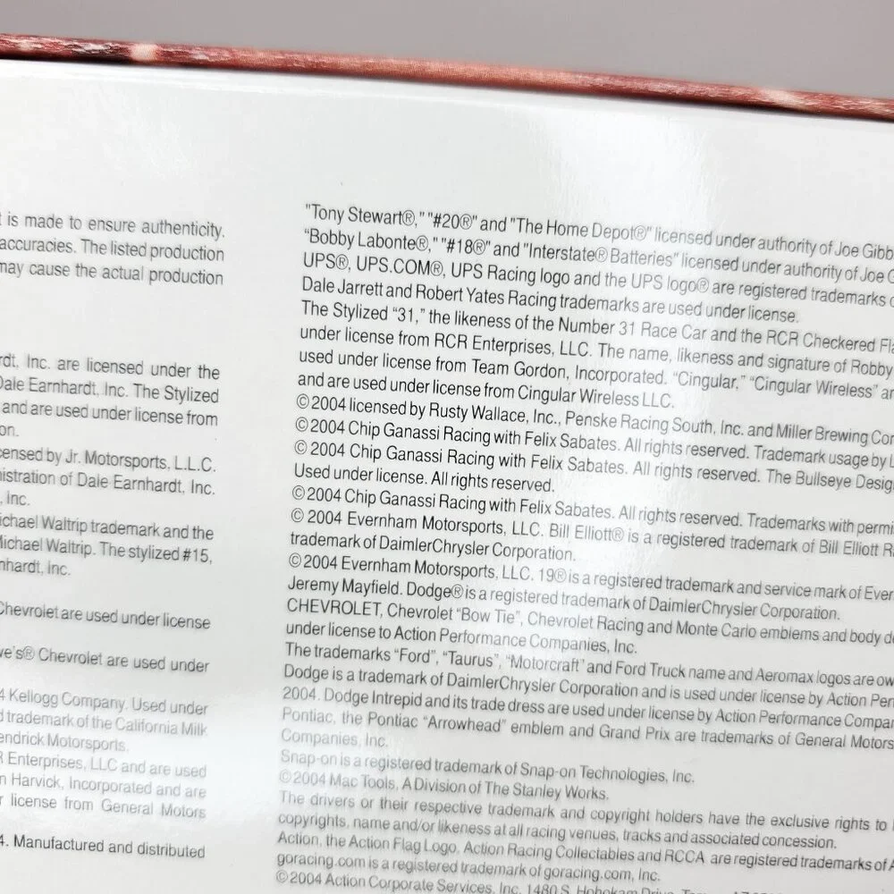 Action RCR 35th Anniversary Program Car 2004 Monte Carlo 1:24 NASCAR Die-Cast - Picture 11 of 16